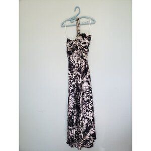 Dresses By Deb Junior's 13/14 Formal Dress Black White One Shoulder Sleeveless
